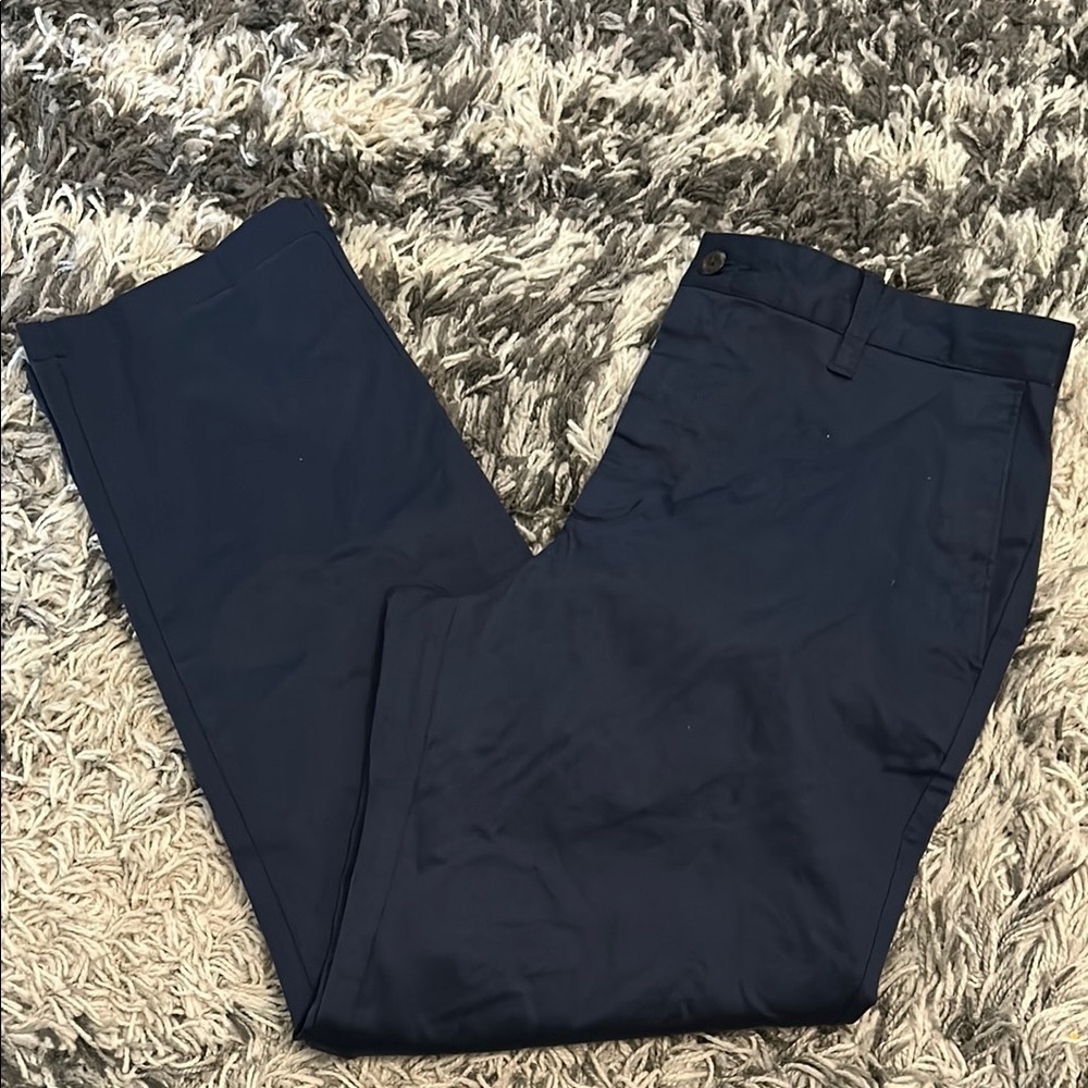 Navy Blue Chinos with Smooth Cotton Finish